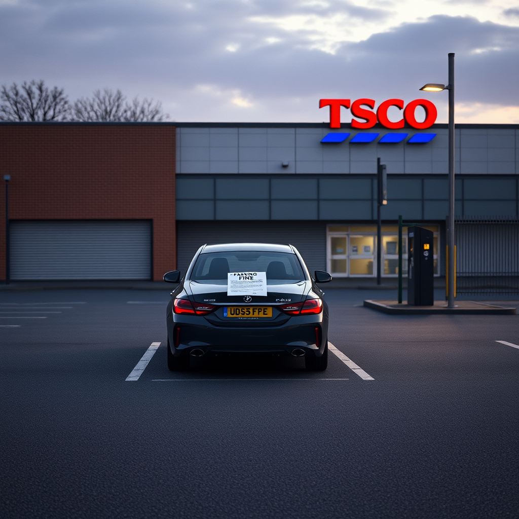 'Absolutely disgraceful' loophole at Tesco car park sees driver fined